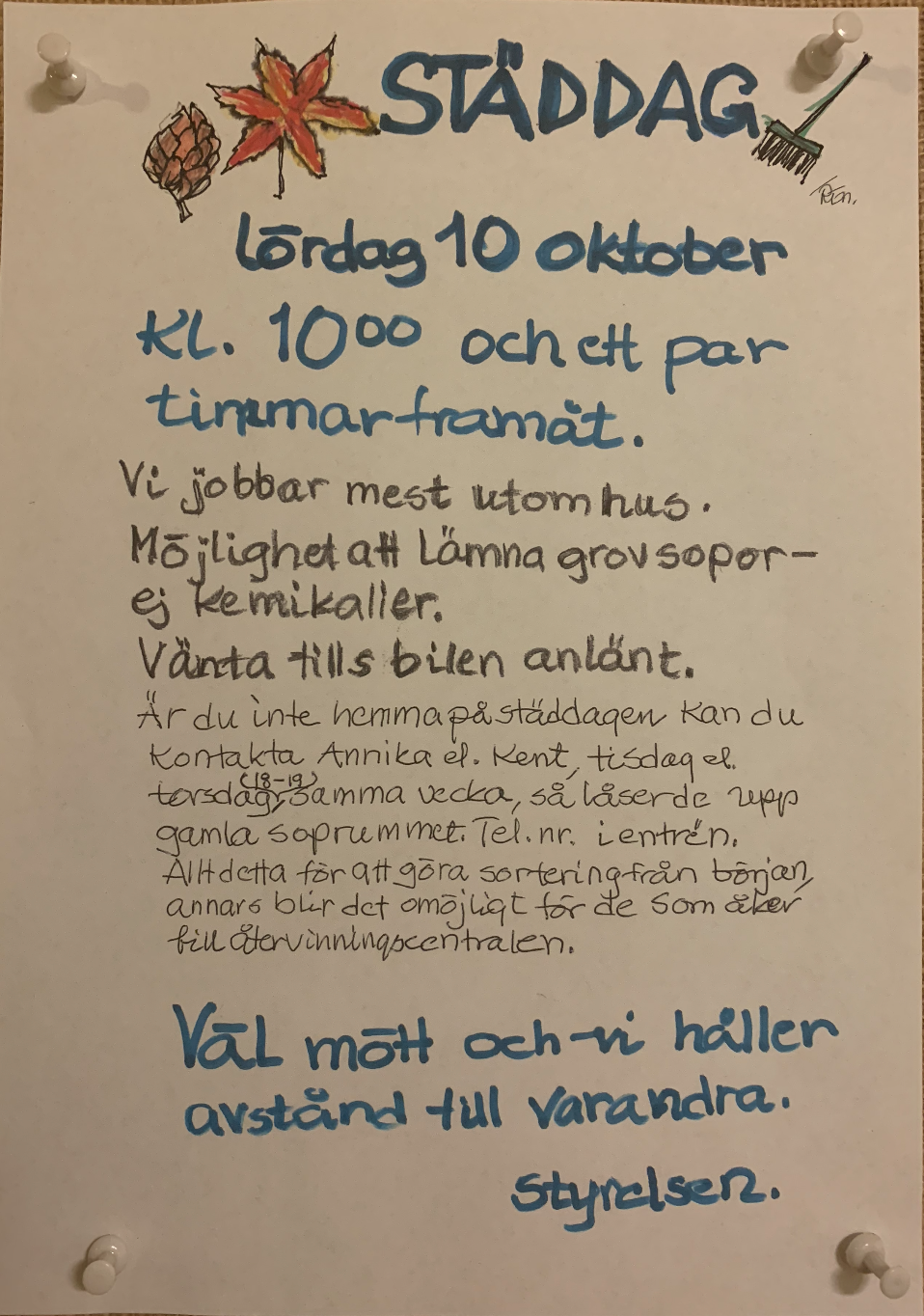 Städdag 10 oktober, kl 10!